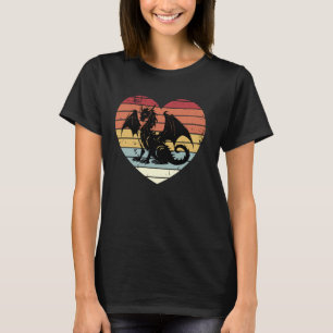 Dragon At Heart Vintag Sunset T-Shirt Dragons Lieb