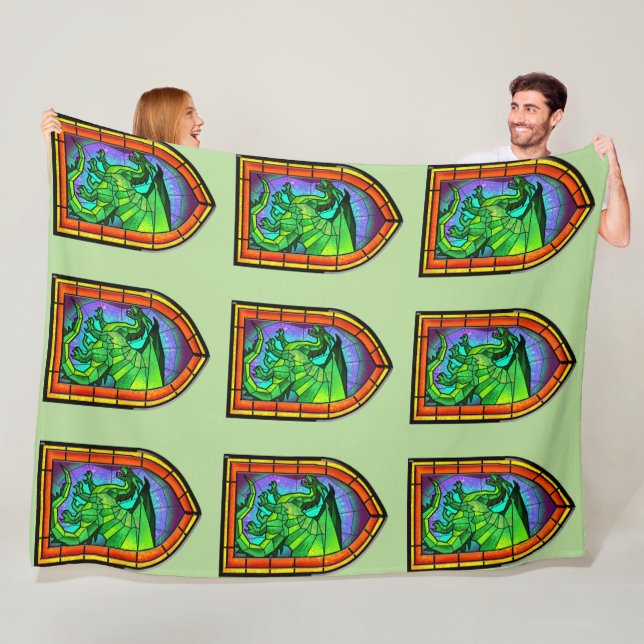 Dragon aus verkettetem Glas Fleecedecke (Beispiel)