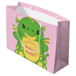 Dragon Baby Dusche Pink Große Geschenktüte