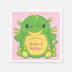 Dragon Baby Dusche Pink Serviette