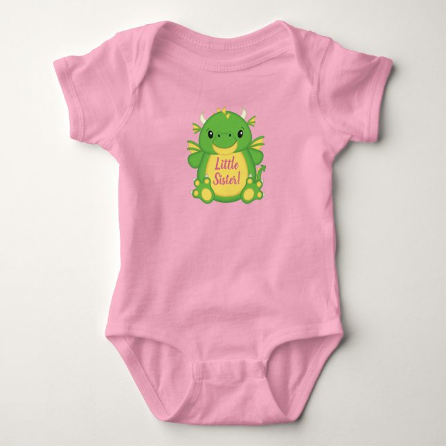 Dragon Baby Dusche Pink Strampler (Vorderseite)