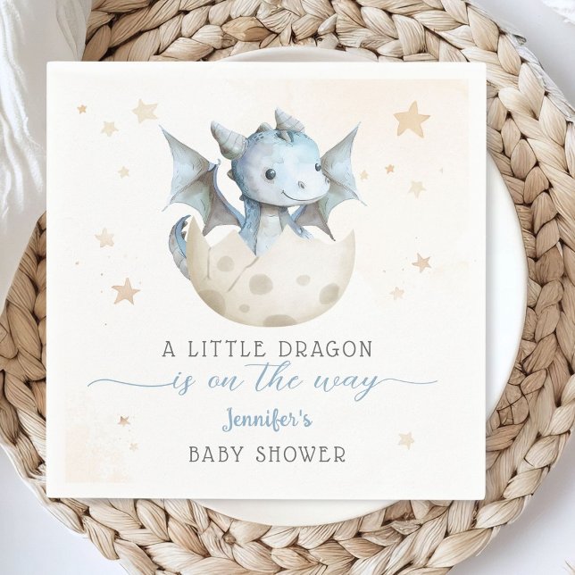 Dragon Baby Showboy Blue Dragon Paper Napkin Serviette (Von Creator hochgeladen)