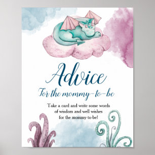 Dragon Baby Shower Advice for the-Mommy-to-be Poster