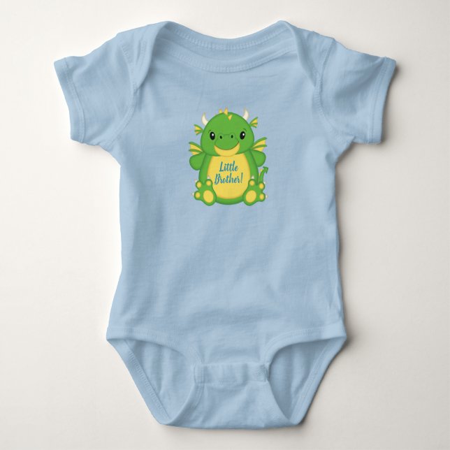 Dragon Baby Shower Blue Strampler (Vorderseite)