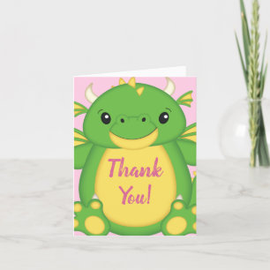 Dragon Baby Shower Dankeskarte