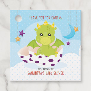Dragon Baby Shower Geschenkanhänger