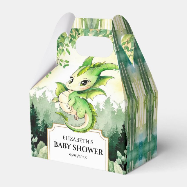 Dragon Baby Shower Geschenkschachtel (Vorderseite)