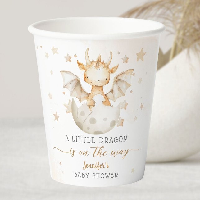 Dragon Baby Shower Niedlich Boho Pappbecher (Von Creator hochgeladen)