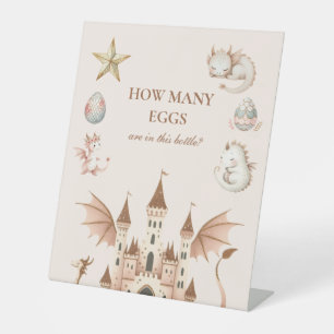 Dragon Baby Shower Pedestal Schild