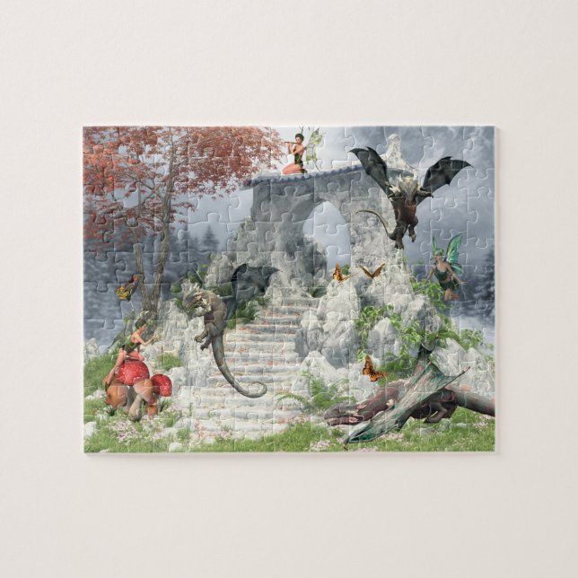 Dragon Babys und Fairies Fantasy Puzzle (Horizontal)