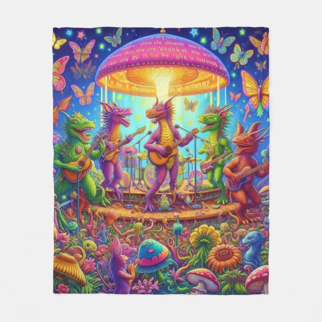 Dragon Band Jam Fleecedecke (Vorderseite)