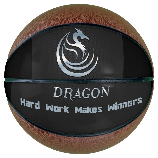 Dragon Basketball ( The panel features a silver, stylized dragon logo on the upper half and the words "DRAGON"!)
