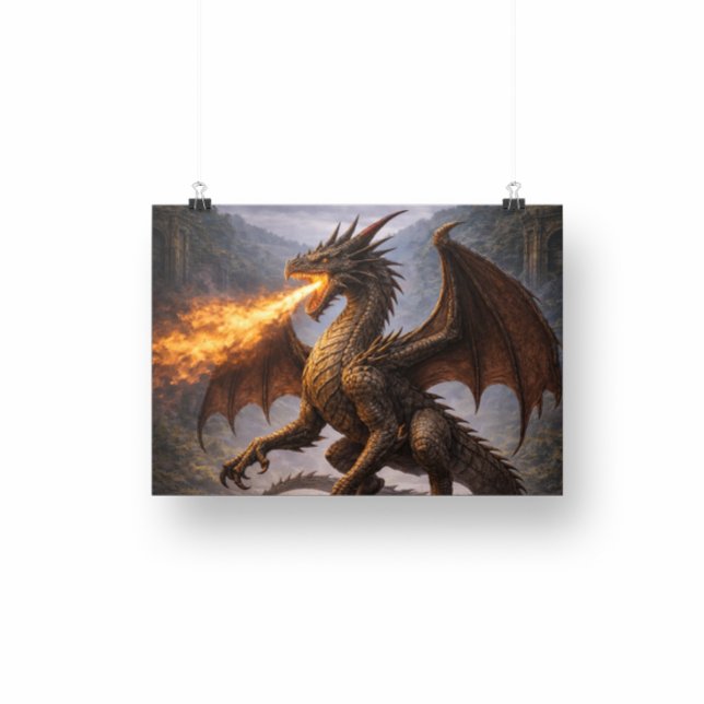 Dragon Battle Home & Gaming Room Decor Fotodruck (Von Creator hochgeladen)
