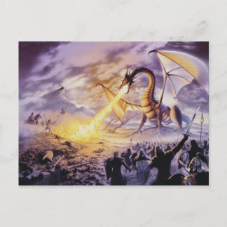 Dragon Battle Postcard Postkarte