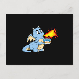 DRAGON BIRTHDAY 10. Geburtstag Junge Niedlich Drac Postkarte