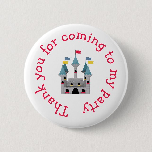 Dragon Birthday 'Danke für das Kommen' Button (Vorderseite)