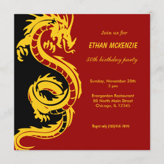 Dragon Birthday Einladung