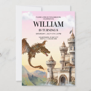 Dragon Birthday Einladung, Jurassischer Kindergebu Einladung