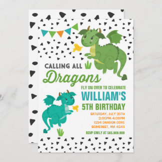 Dragon Birthday Einladung Ritter & Dragons Party