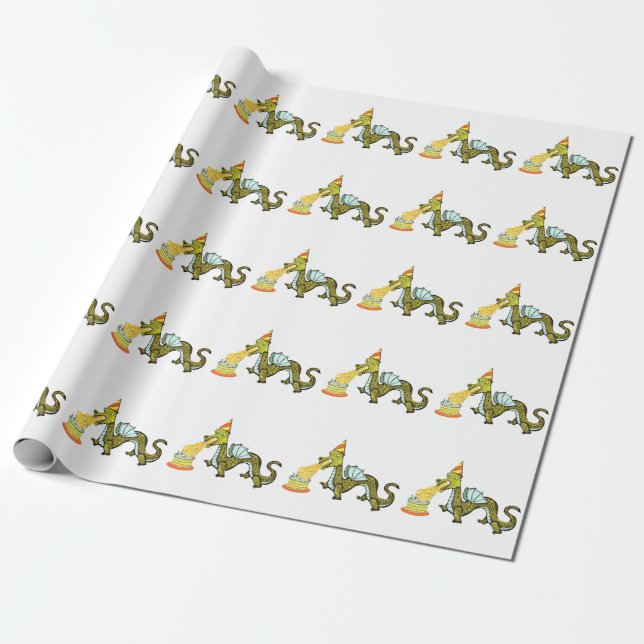 Dragon Birthday Party-Geschenk Geschenkpapier (Ungerollt)