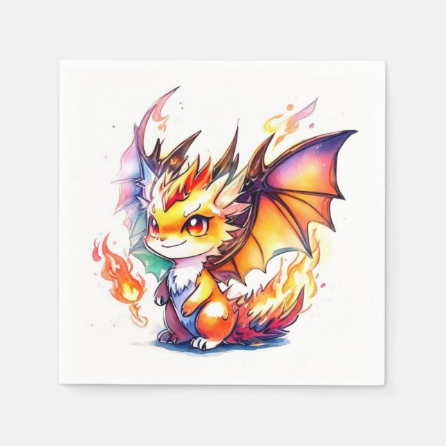 Dragon Birthday Serviette (Vorderseite)