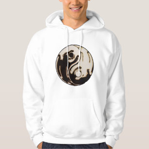 Dragon Black and White Yin Yang Hoodie