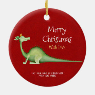 Dragon Blick zurück Keramik Ornament