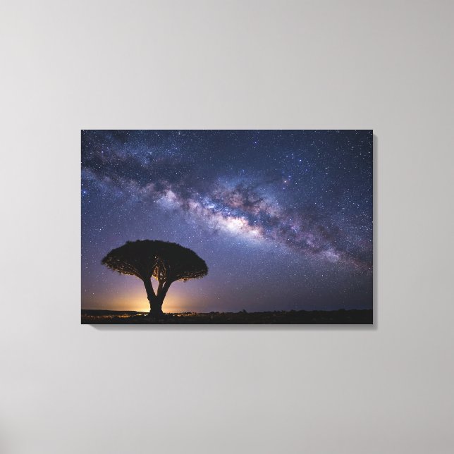 Dragon Blood Tree Milky Way Canvas  Ancient Nature Leinwanddruck (Vorderseite)