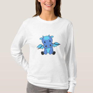 Dragon Blue Fairy Tale Fantasy Niedlich T-Shirt