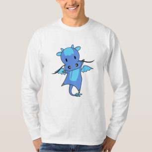 Dragon Blue Fairy Tale Fantasy Niedlicher Tiere Ki T-Shirt