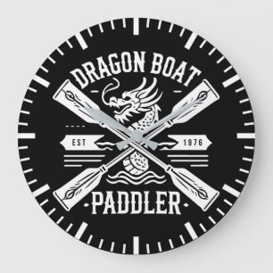 Dragon Boat Paddler, Dragon Boat Racing Motivation Große Wanduhr