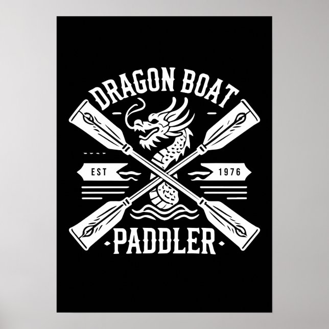 Dragon Boat Paddler, Dragon Boat Racing Motivation Poster (Vorne)