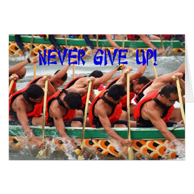 Dragon Boat Race Rowers zeigen Beharrlichkeit (Vorderseite (Horizontal))