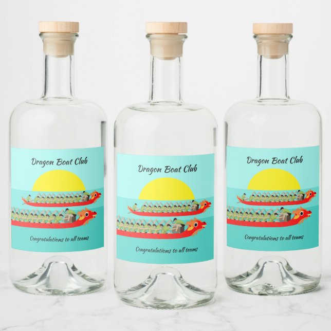 Dragon Boat Racing Alkoholflaschenetikett (Flaschen)