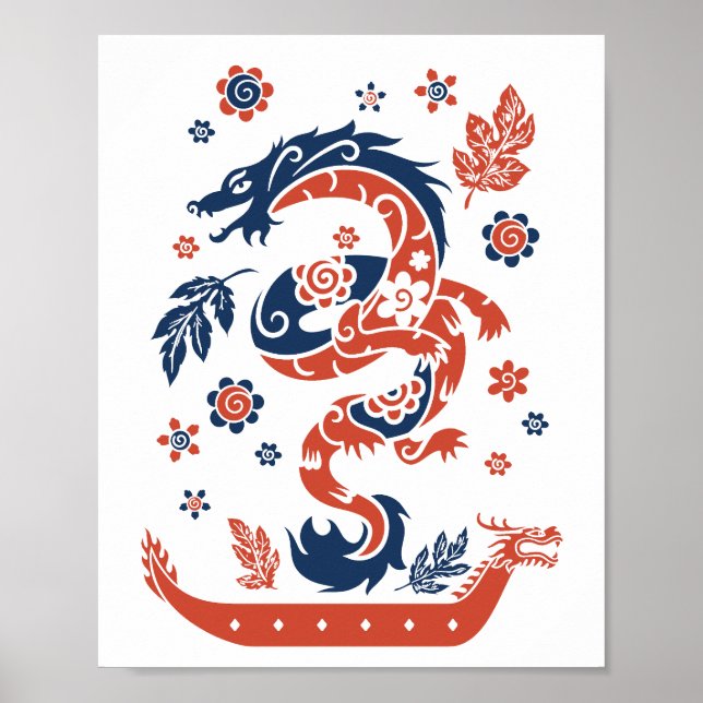 Dragon Boat Racing Design Poster (Vorne)