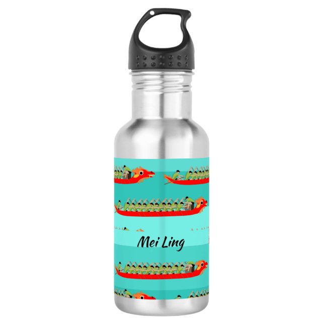 Dragon Boat Racing Edelstahlflasche (Vorderseite)