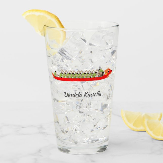 Dragon Boat Racing Glas (Vorderseite Ice)