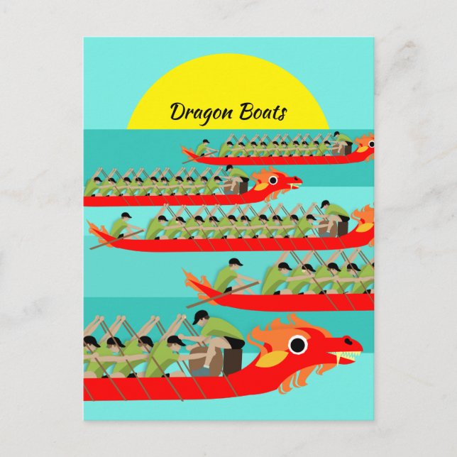 Dragon Boat Racing Postkarte (Vorderseite)
