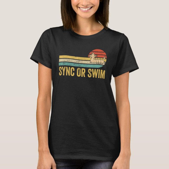 Dragon Boat Racing Race Paddle Boat Sync Or Swim T-Shirt (Vorderseite)
