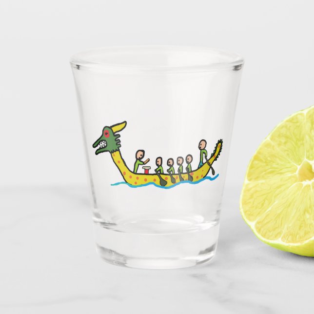 Dragon Boat Racing Schnapsglas (Vorderseite)