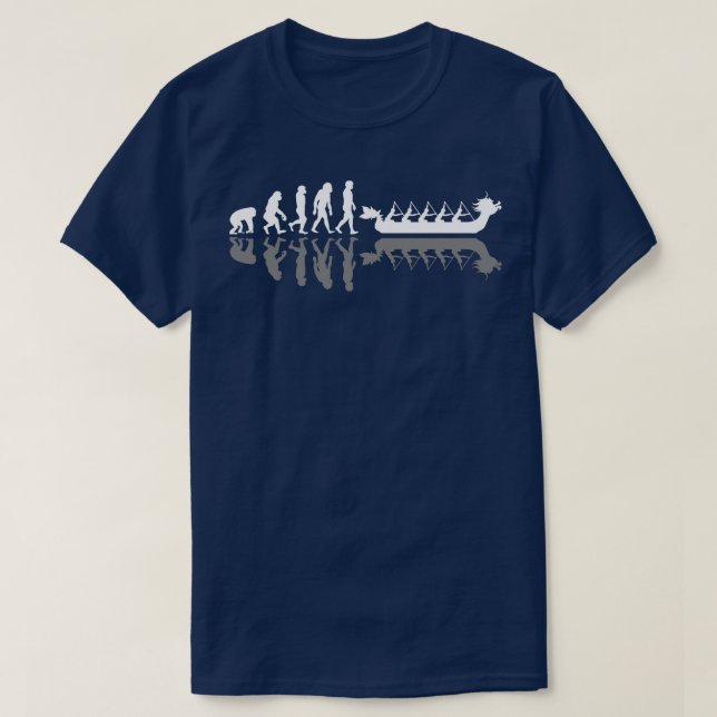 Dragon Boat Racing Team Evolution mit Schatten T-Shirt (Design vorne)