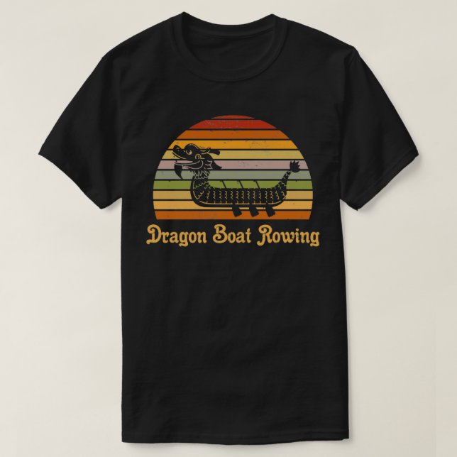 Dragon Boat Rowing Vintag T-Shirt (Design vorne)