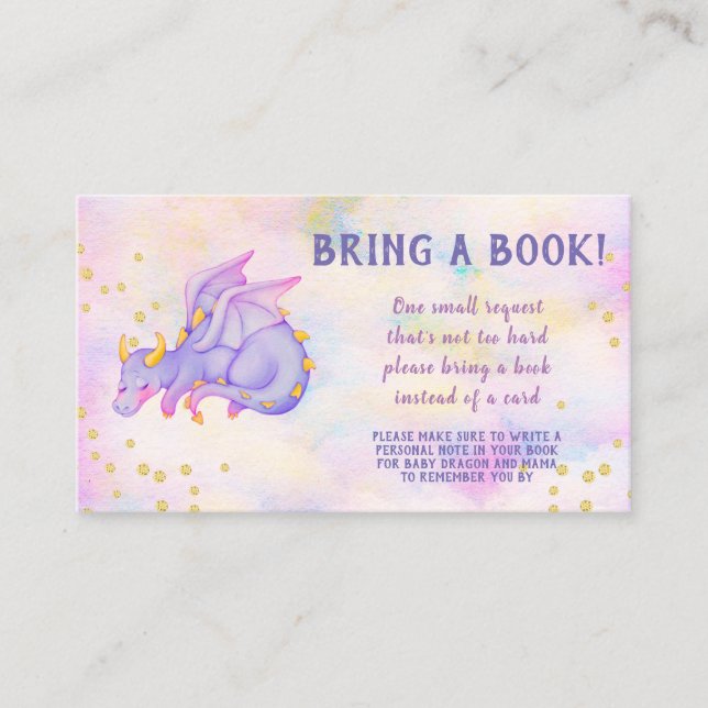 Dragon Book Request Baby Shooting Card Begleitkarte (Vorderseite)