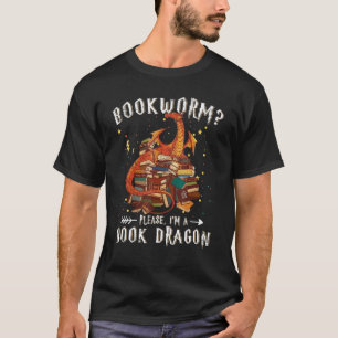 Dragon Book Shirt Bookworm Bitte ich bin ein Buchz