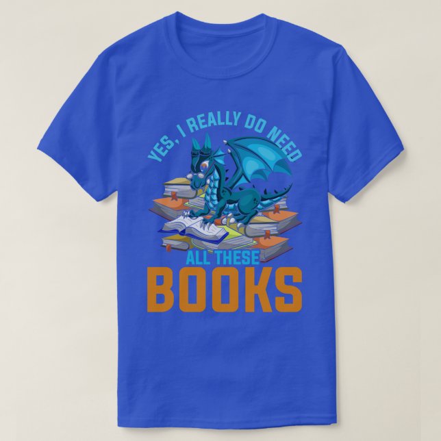 Dragon Books Nerd Reading T-Shirt (Design vorne)
