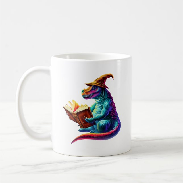 Dragon Bookworm - Niedlich Fantasy Reading Lover D Kaffeetasse (Links)