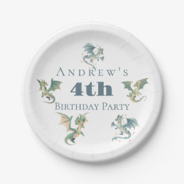 Dragon Boys 3. 4. 5. Geburtstagsparty Einladung Pappteller