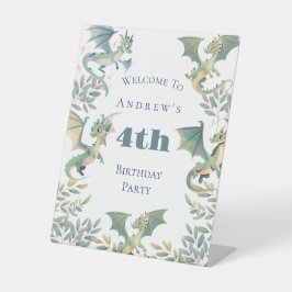 Dragon Boys 3. 4. 5. Geburtstagsparty Einladung Sockelschild