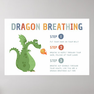 Dragon Breaament Beruhigung Unterrichtspopster Poster
