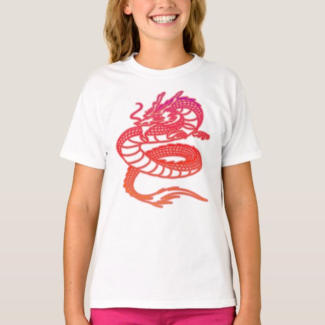 Dragon bunt Dragon Shirt, Elegant Dragon T-Shi T-Shirt (Vorderseite)